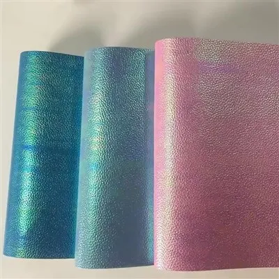Thiết kế mới Lichi Mẫu PU Vinyl Fabric Hologram Hiệu ứng giả bằng da cho giày Bows Crafts-Waterpress
